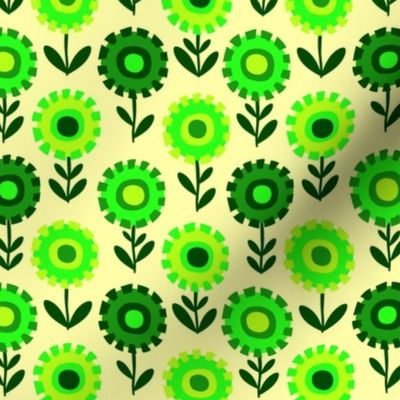 Green Spring Dandelions Calico by Cheerful Madness!!