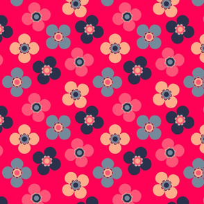 Grey Pink Poppies by Cheerful Madness!!