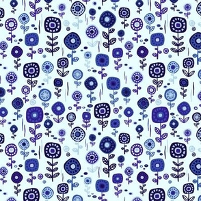 Lapis Lazuli Folk Flowers by Cheerful Madness!!