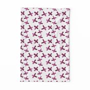 Magenta and White Watercolor Cross Pattern