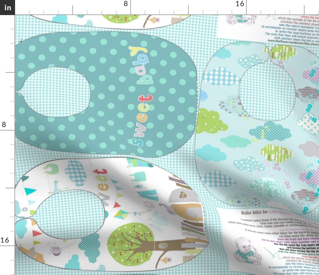 Playground baby bibs sewing template