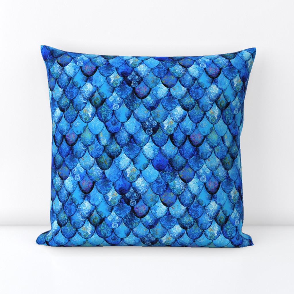 Bright Blues in Mermaid or Dragon Scales by Su_G_©SuSchaefer