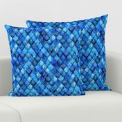 Bright Blues in Mermaid or Dragon Scales by Su_G_©SuSchaefer