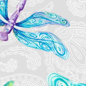 Dragonflies on Paisley