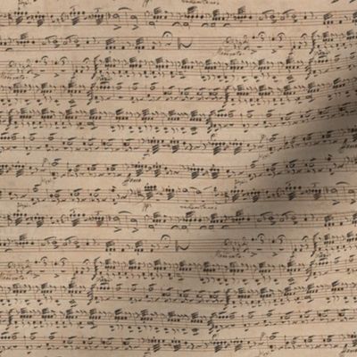Rossini / Dragonetti's continuous handwritten sheet music - small