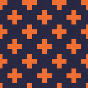 plus one navy and orange