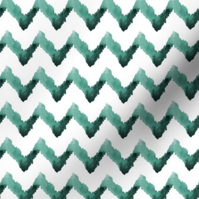 Chevron Ikat Watercolor Home Decor Jade Green White Tribal _ Miss Chiff Designs