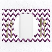 Chevron Watercolor  Home Decor Ikat Plum Purple Eggplant Aubergine Tribal _Miss Chiff Designs