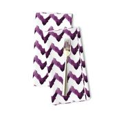 Chevron Watercolor  Home Decor Ikat Plum Purple Eggplant Aubergine Tribal _Miss Chiff Designs