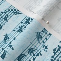 Bach's handwritten sheet music - seamless, sailing blues