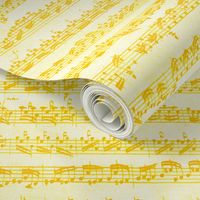 Bach's handwritten sheet music - seamless, dotgold