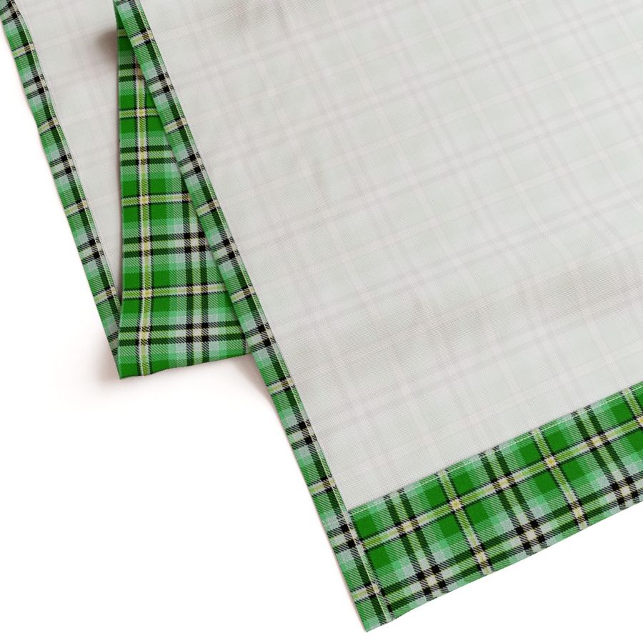 Green Yellow Black and White Plaid