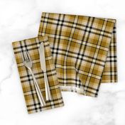 Wheat gold Yellow Black and White_Plaid