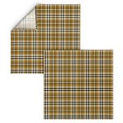 Wheat gold Yellow Black and White_Plaid