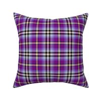 Violet Lavender Yellow Black and White Plaid