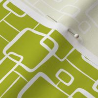 On The Quad - Retro Geometric Green Citron 