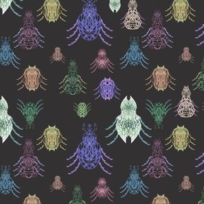 mystical night fantasy beetles