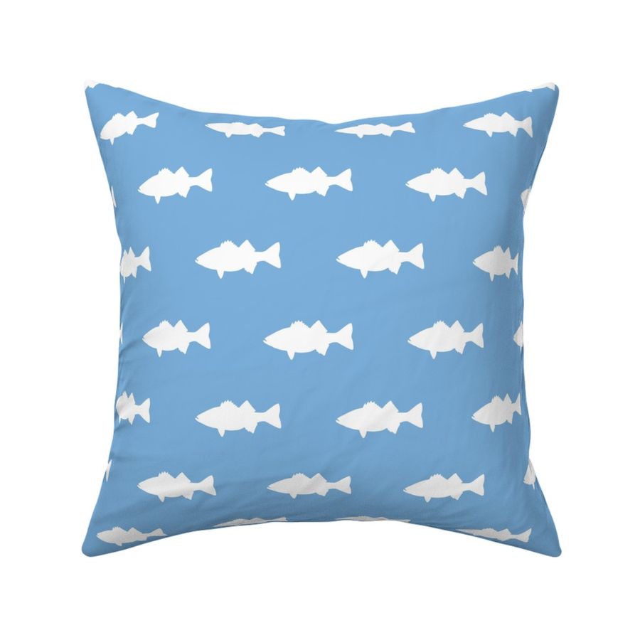 fish on Carolina blue