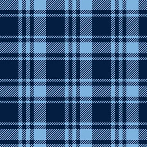 fall plaid || Carolina blue and navy