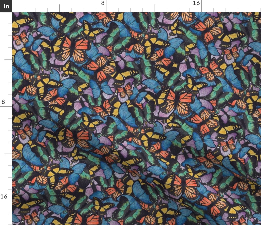 Colorful Watercolor Butterfly Pattern