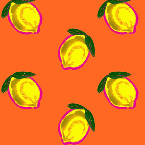 lemon on orange