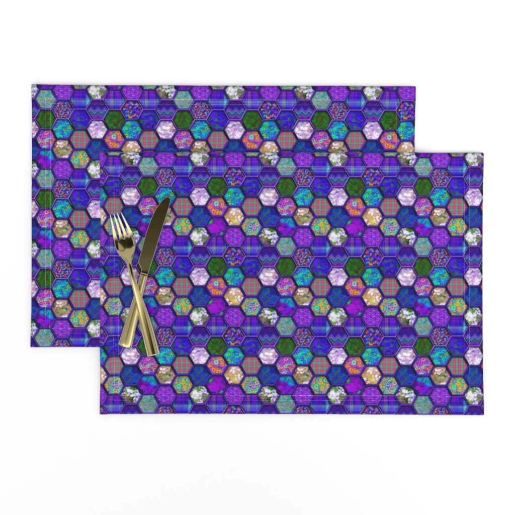 Small METALLIC MIX HEXIES 3D PURPLE