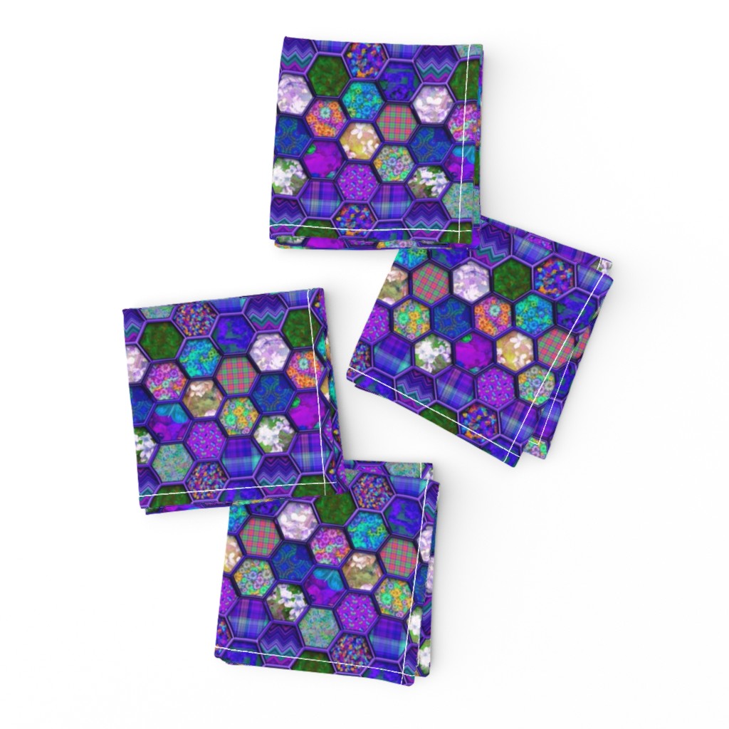 Small METALLIC MIX HEXIES 3D PURPLE