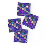 Small METALLIC MIX HEXIES 3D PURPLE