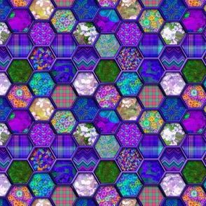 Small METALLIC MIX HEXIES 3D PURPLE