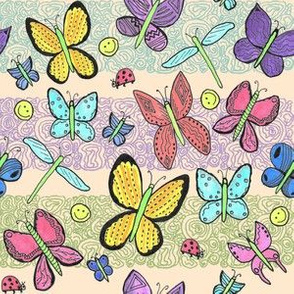 Watercolor Imaginary Butterflies