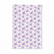 Pink and Purple Watercolor Abstract Crosses Pattern