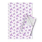 Pink and Purple Watercolor Abstract Crosses Pattern