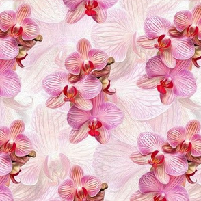 pink orchid - painted