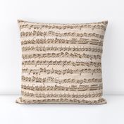 Bach's handwritten sheet music - seamless, natural brown