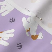 Tiny Wire Fox Terriers - purple