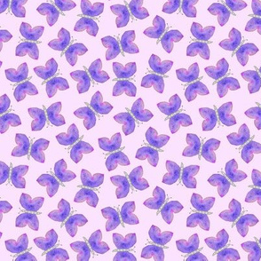 Watercolour Butterflies in Purple
