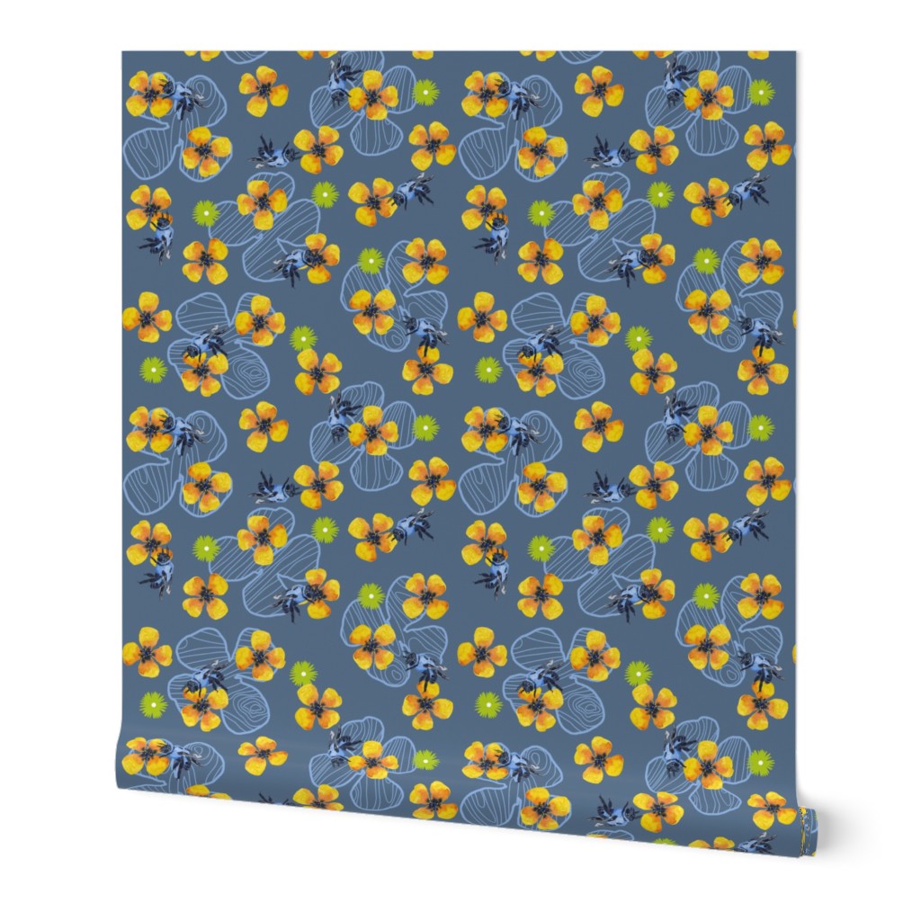 Bee Bloomers - Steel Blue