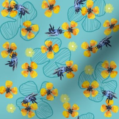 Bee Bloomers  - Turquoise