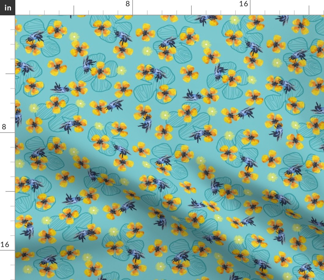 Bee Bloomers  - Turquoise