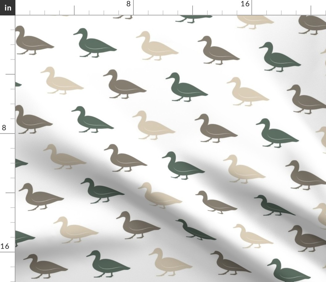 multi duck - wholecloth coordinate (dark sage)