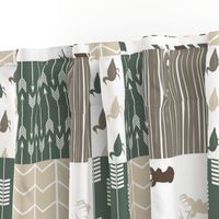duck wholecloth (90) - hunting fishing outdoors (dark sage)
