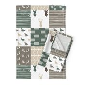 duck wholecloth - hunting fishing outdoors (dark sage)