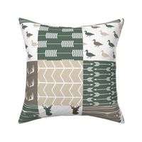 duck wholecloth - hunting fishing outdoors (dark sage)