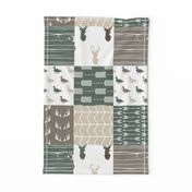 duck wholecloth - hunting fishing outdoors (dark sage)