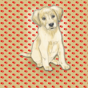 Sitting Labrador Retriever Puppy for Pillow