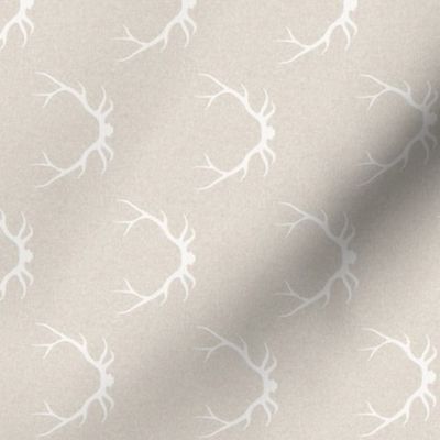 Antlers on Light Linen Rotated