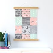 Little One Quilt - Coral and Mint Green