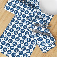 snowberry blue and white | small