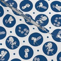 snowberry blue and white | small