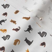 Watercolour Tiny Cats Pattern